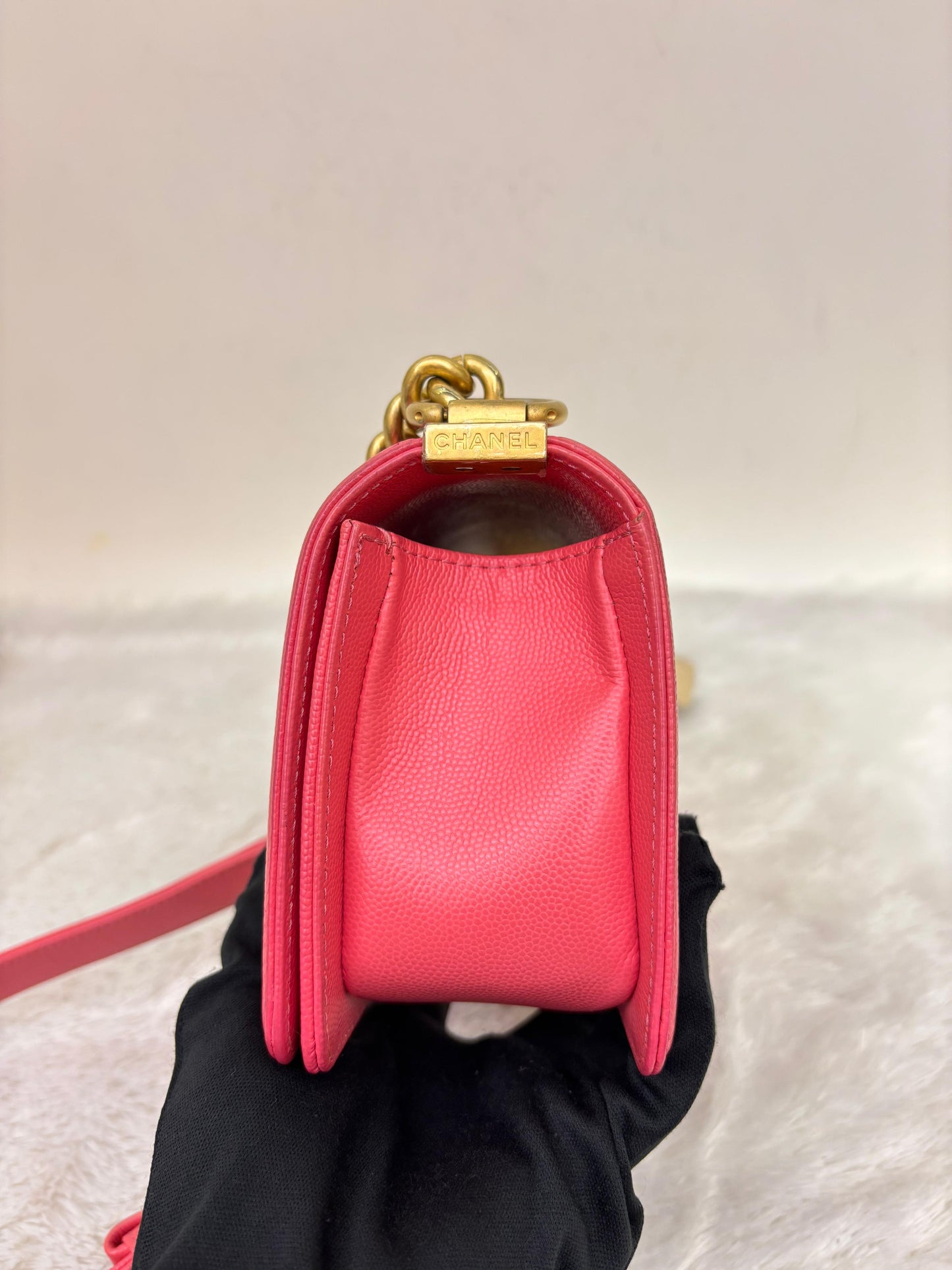 Chanel Boy 20 Small Caviar Pink GHW #25