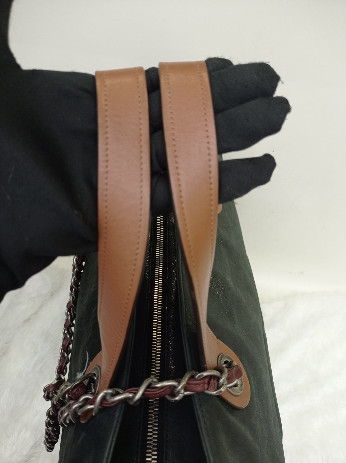 Chanel In The Mix Timeless Shopping Tote Iridescent Calfskin Black RHW #14