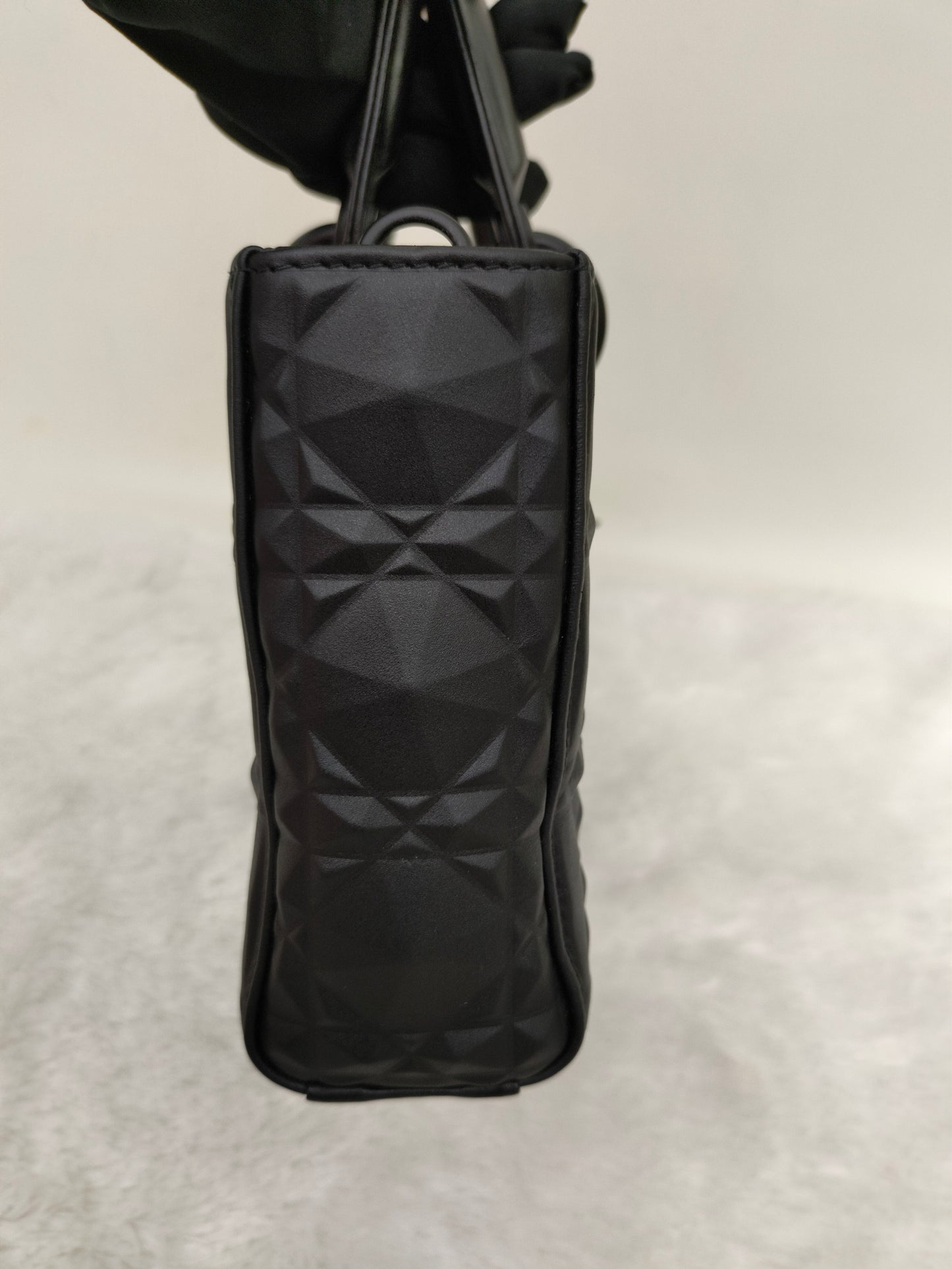 Dior Lady D'Joy Medium Cannage Diamond All Black 2022