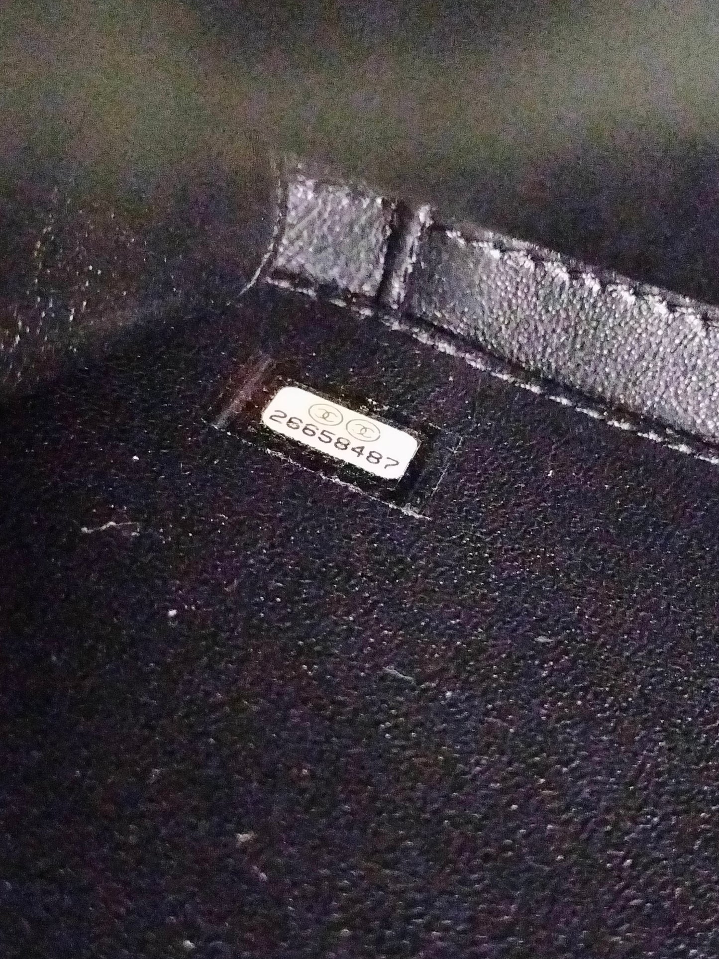 Chanel Filigree Vanity Case Medium Caviar Beige Black GHW #26