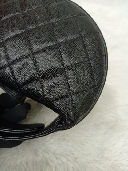 Chanel Polly Pocket Pouch Hobo Caviar Black GHW (CHIP)