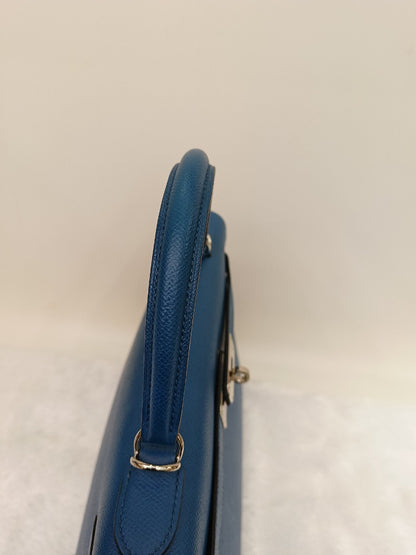 Kelly32 Epsom Sellier Bleu Izmir PHW #R square