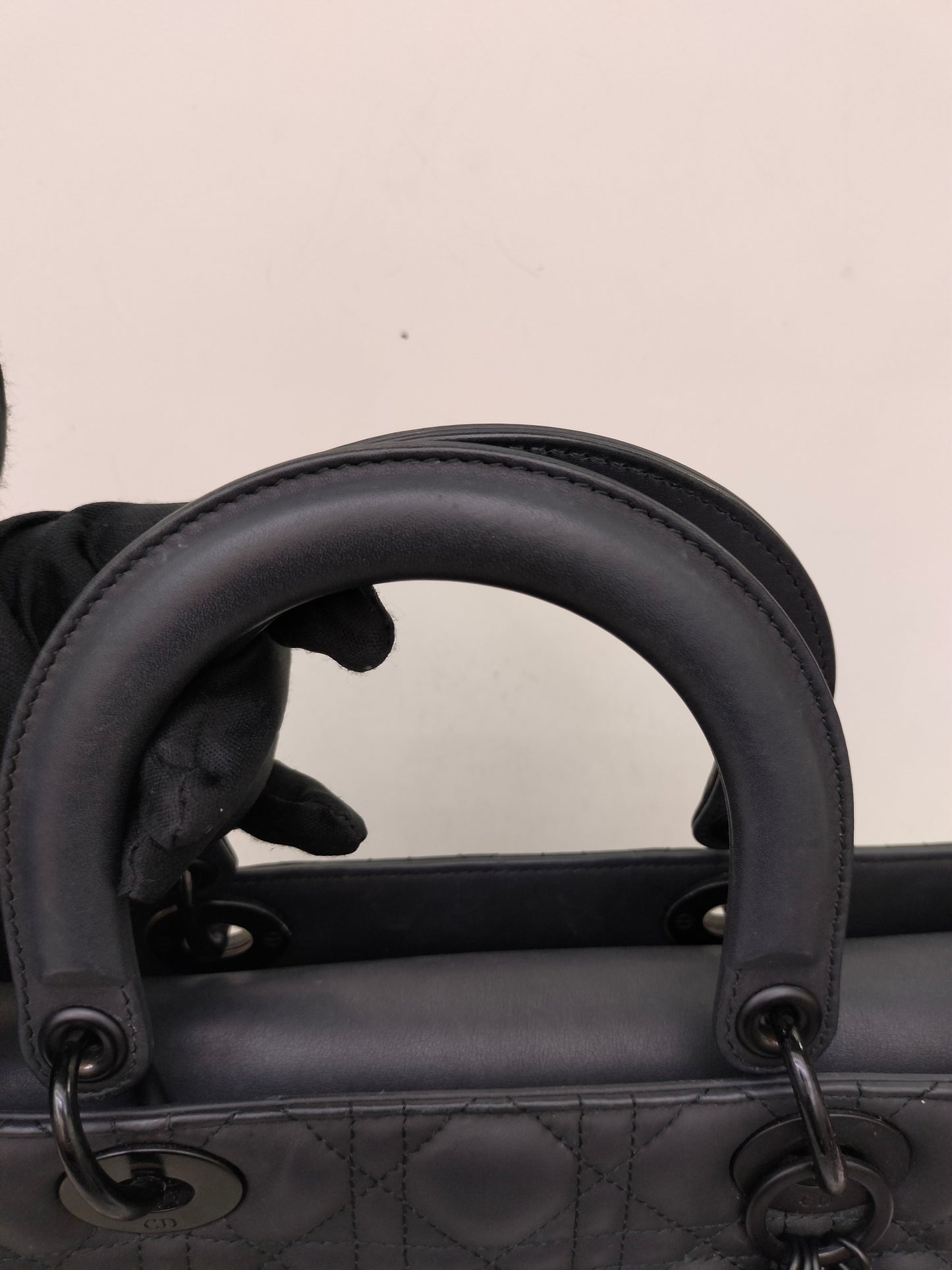 Lady Dior Large Ultra Matte All Black 2019