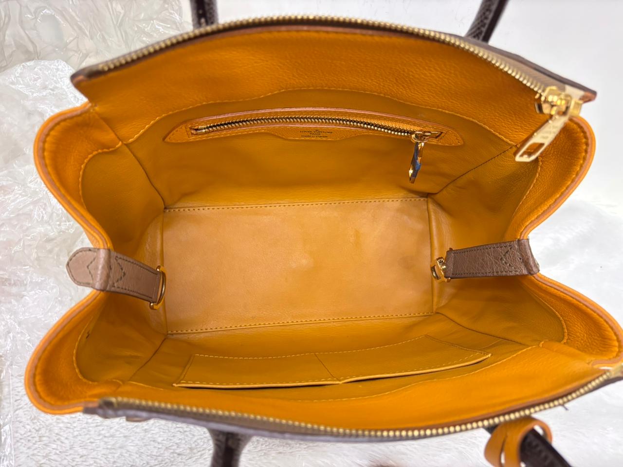 LV Majestueux PM Monogram Exotique Ostrich Lizard Ocre 2013