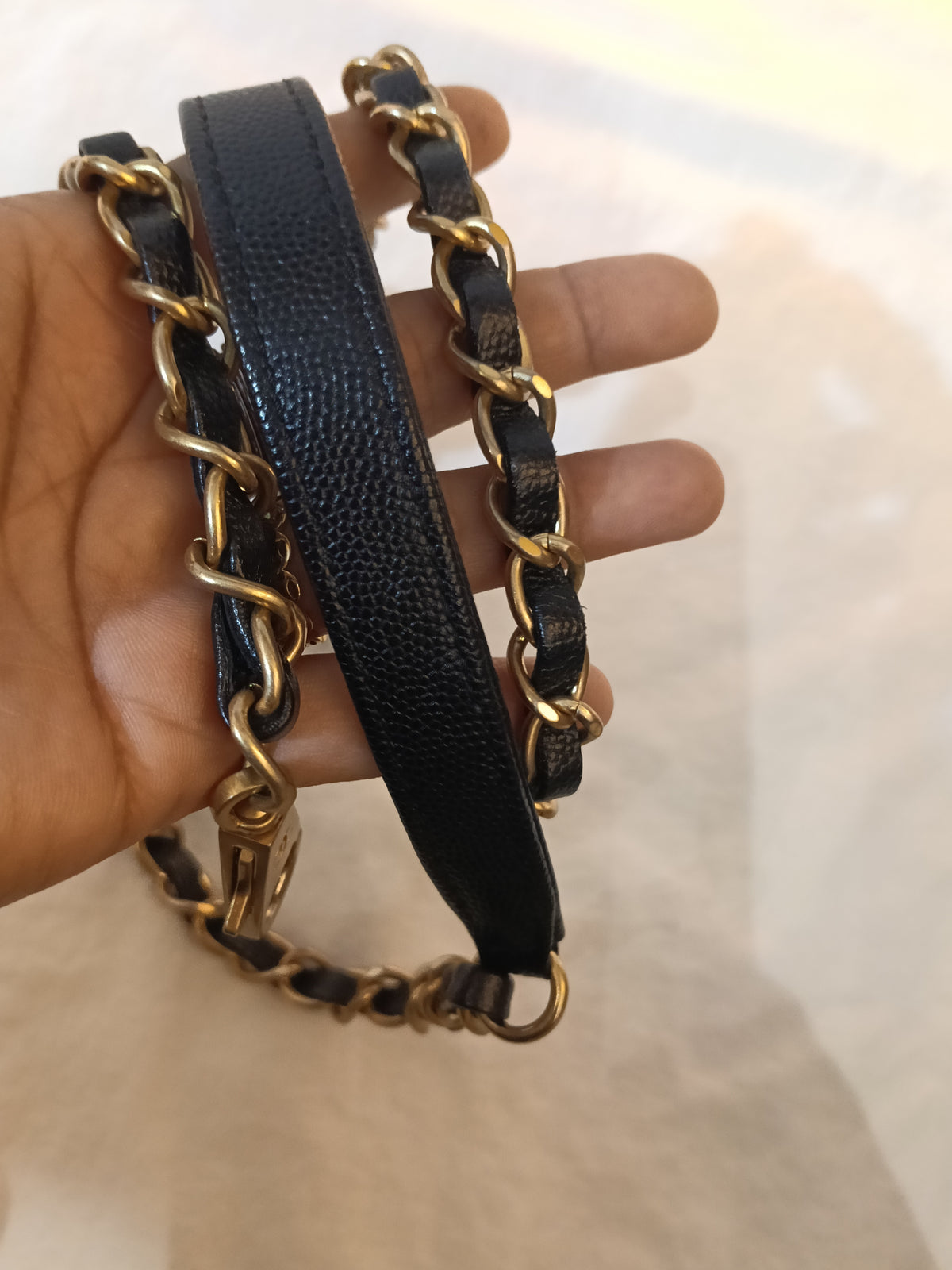 Chanel Coco Handle Medium Chevron Caviar Black GHW #26