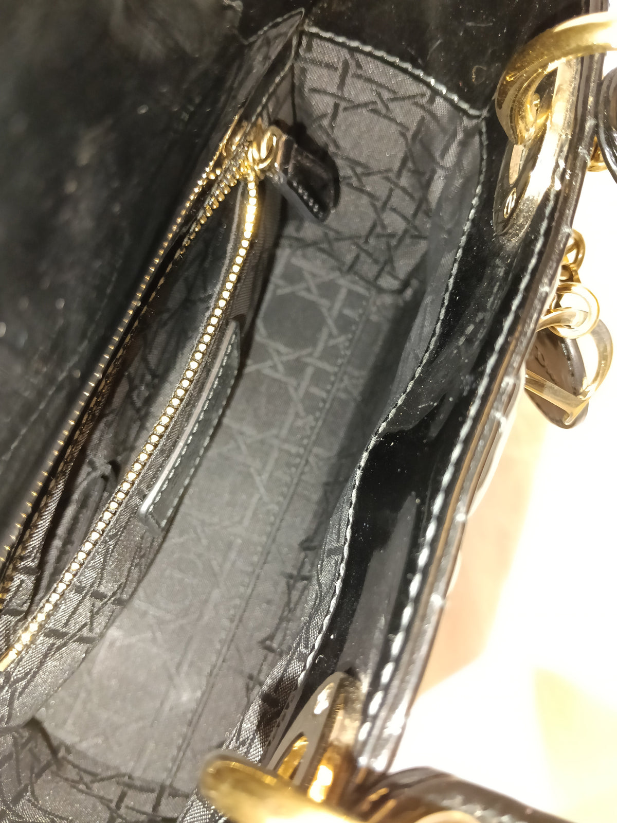 Lady Dior Mini Patent Black GHW 2016