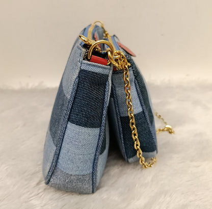 LV Multi Pochette Accessories Monogram Denim Blue Rouge 2019