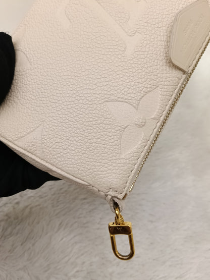 LV Multi Pochette Accecories NV Monogram Empreinte Creme Beige (CHIP)