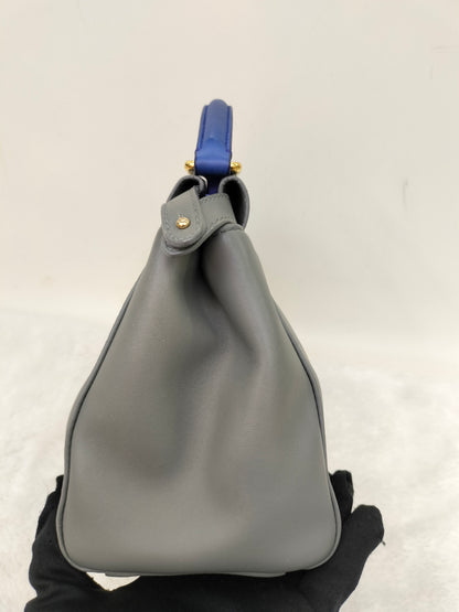 Fendi Peekaboo Mini Grey Blue GHW