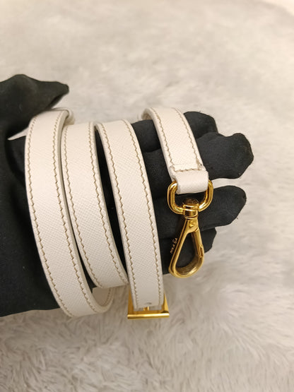 Prada Midollino Canapa Naturale Bianco GHW