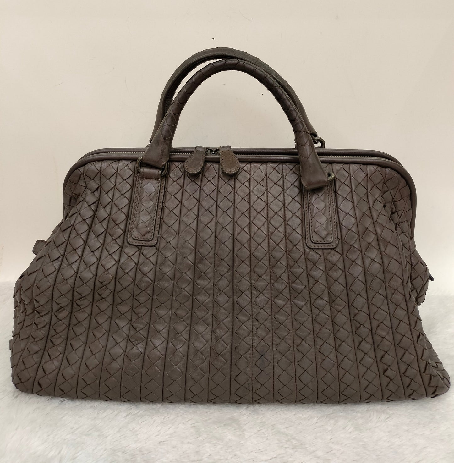 Bottega Veneta Intrecciato Doctor Bag Dark Grey RHW 2009