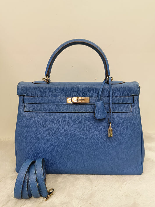K35 Togo Blue Myconos PHW #O square