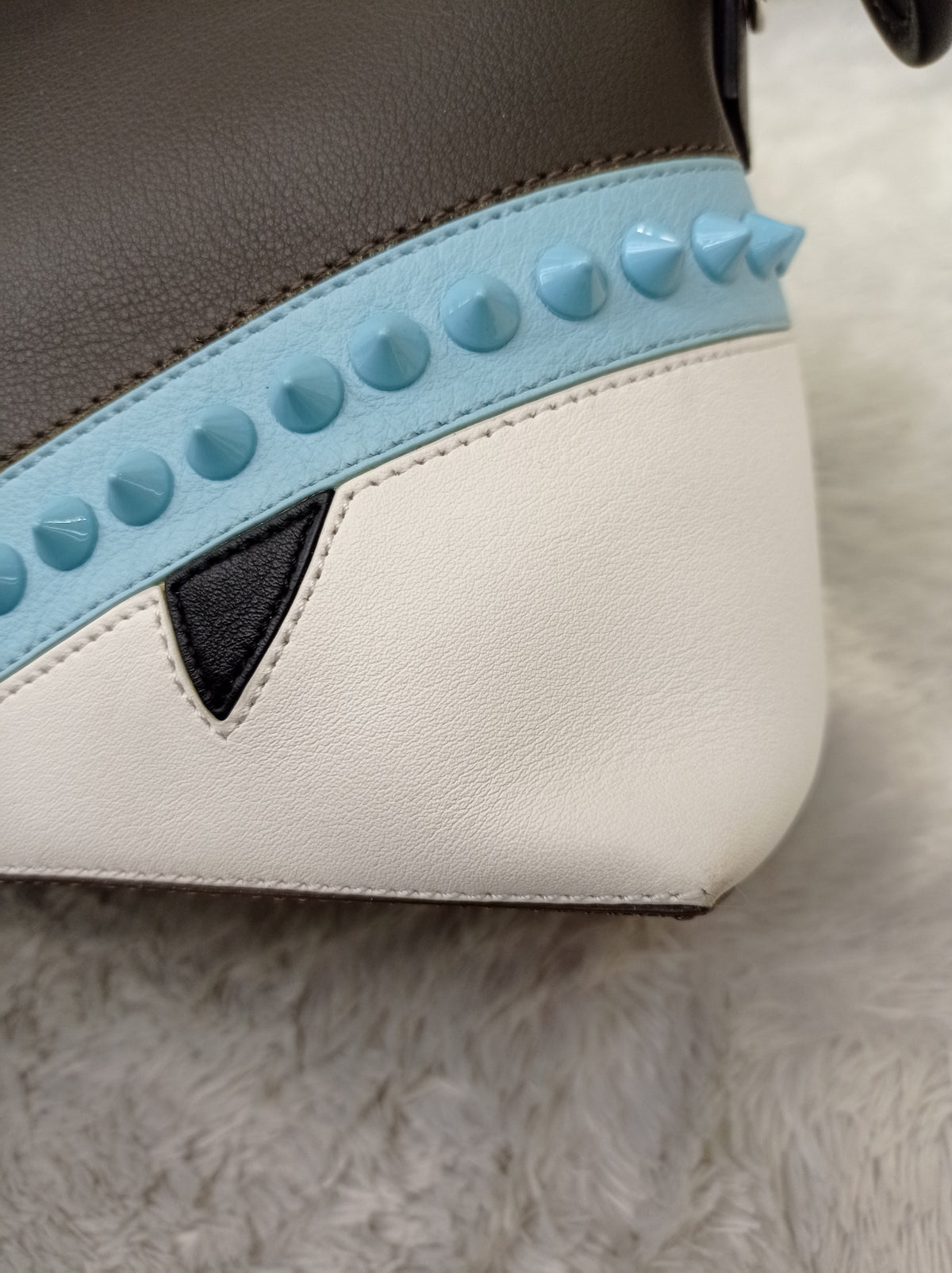 Fendi BTW Medium Monster Eyes Studded Multicolour SHW