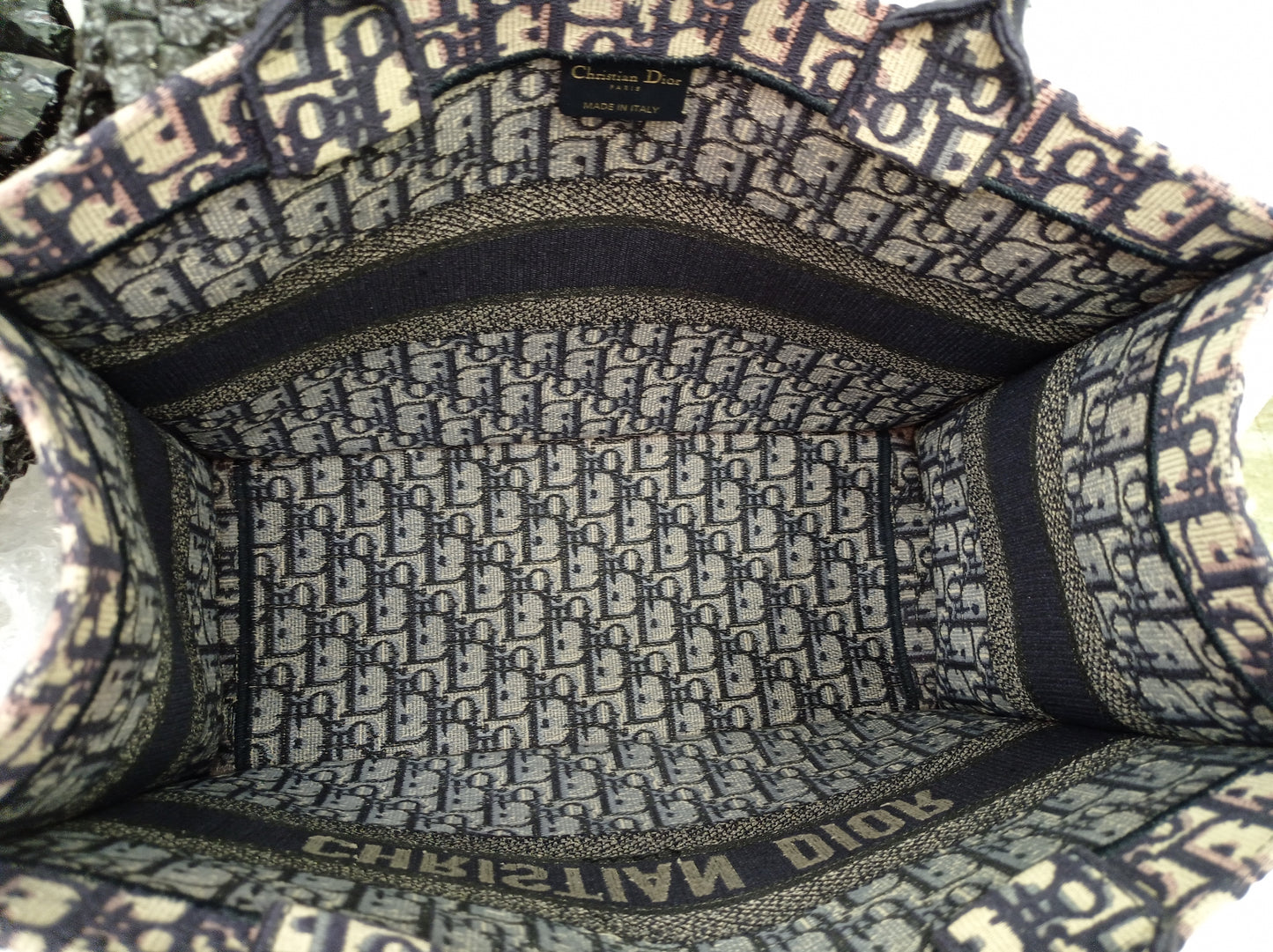 Dior Tote Book Medium Oblique Navy 2019