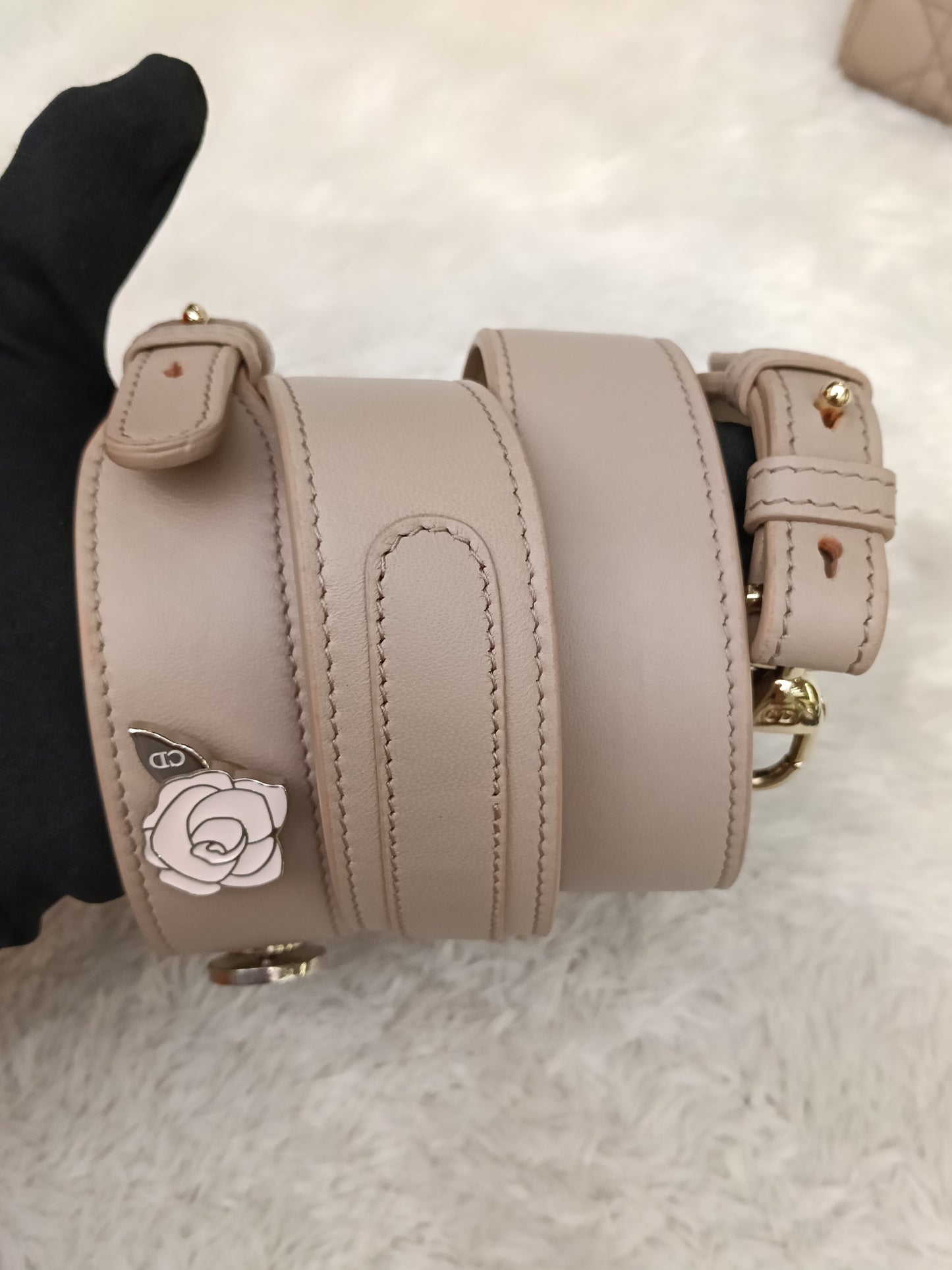 Lady Dior Small Lamb Taupe GHW 2017