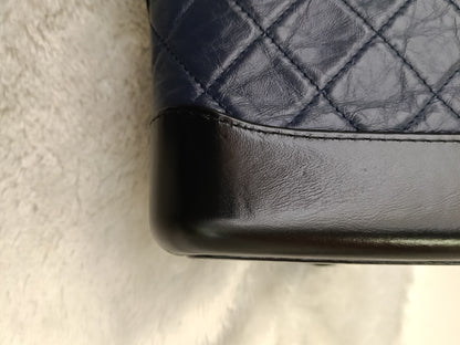 Chanel Gabrielle Small Calfskin Navy Black #27