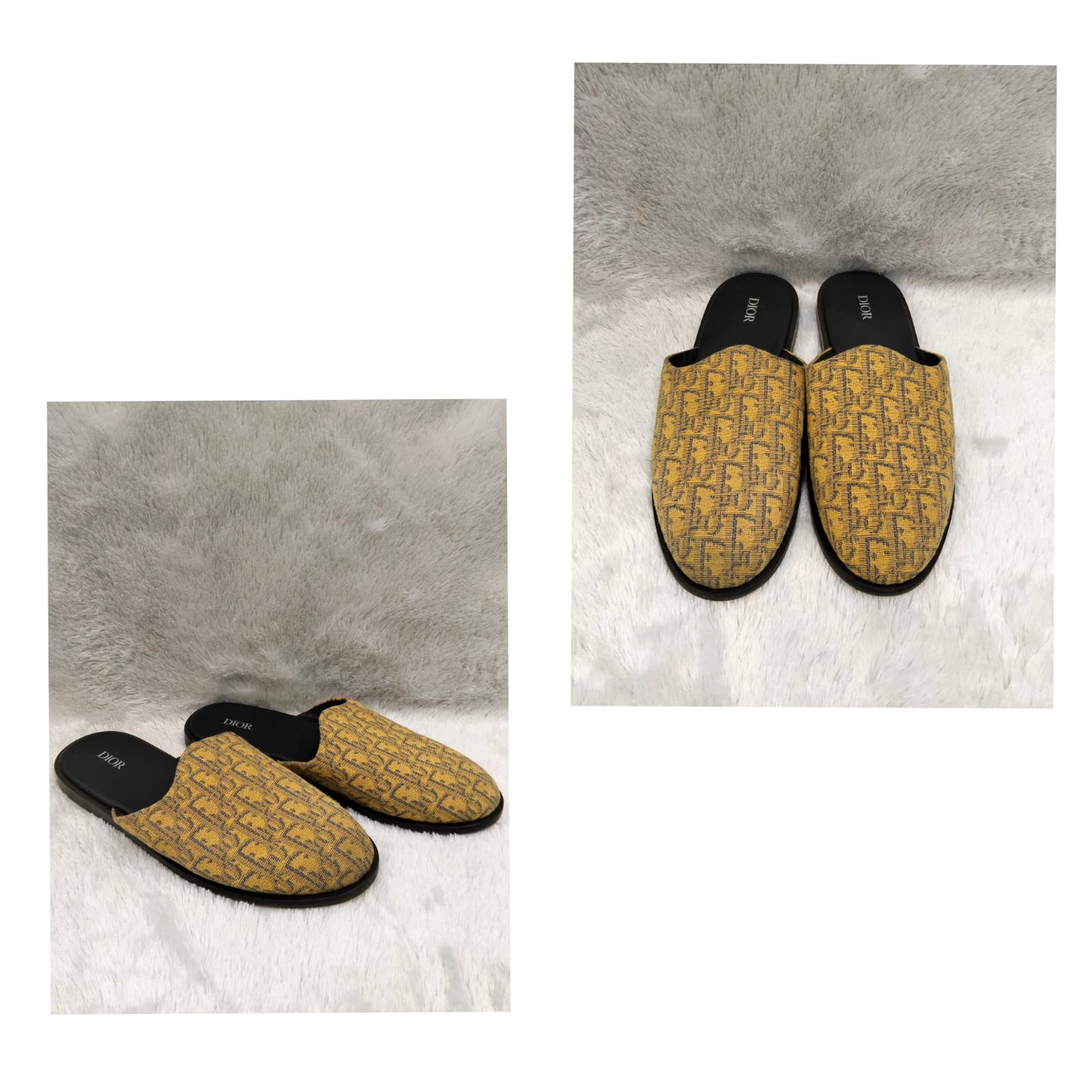 Sandals Dior Mule Oblique Gold Size 43