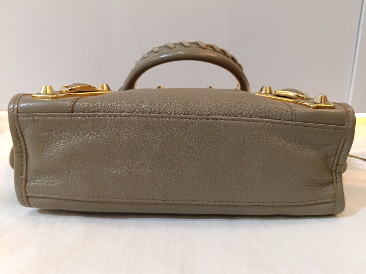 Balenciaga Mini City Edge Mink Grey GHW 2018