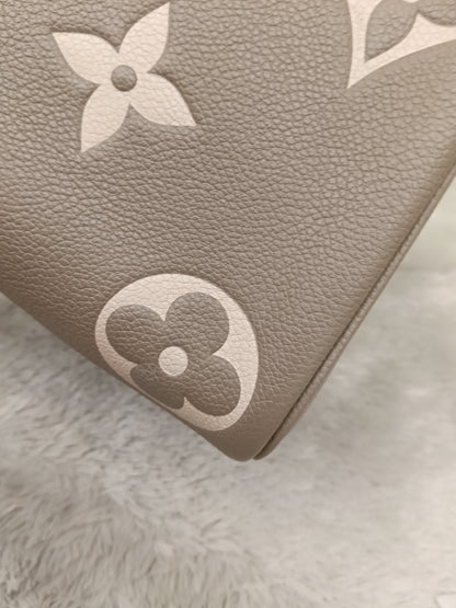 LV Neo Noe MM Monogram Empreinte Tourterelle Creme (CHIP)