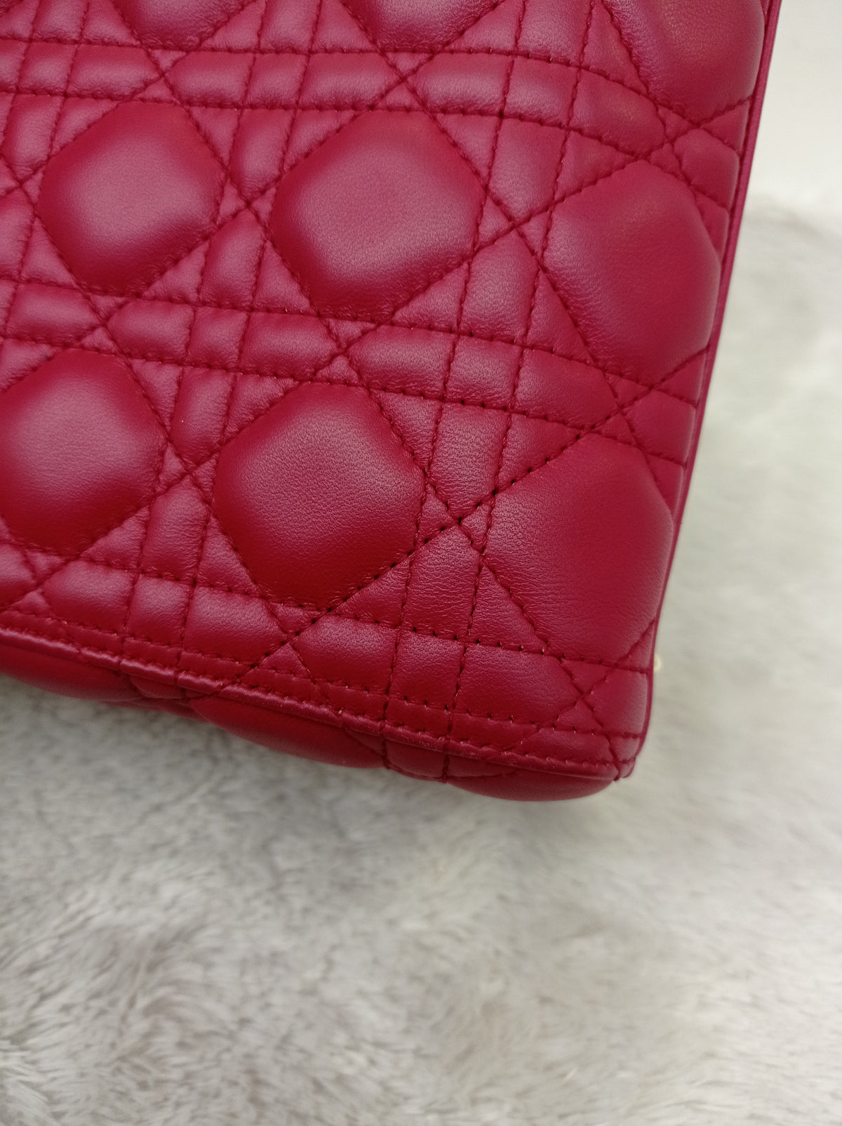 Lady Dior Medium Lamb Burgundy GHW 2020