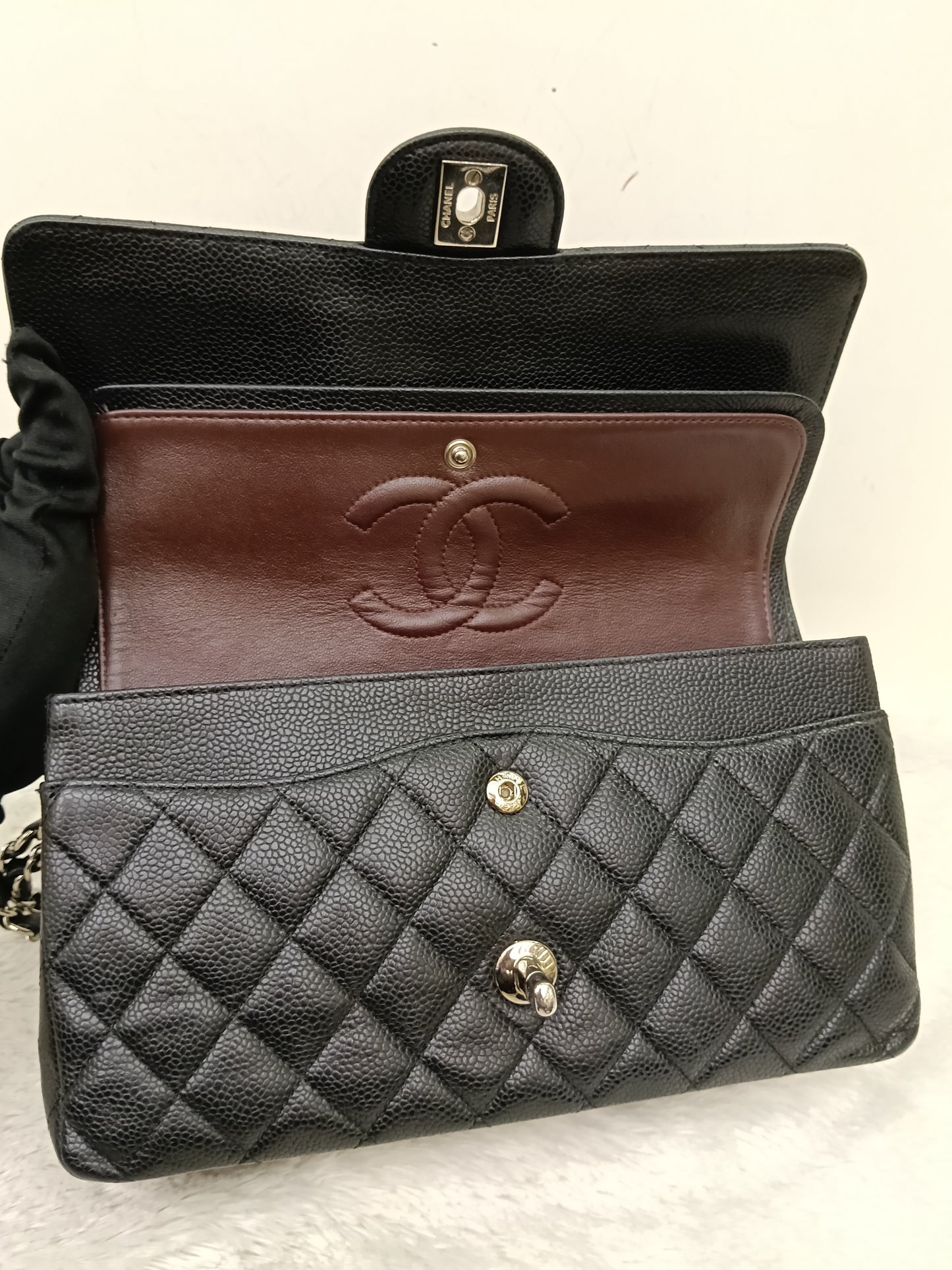 Chanel Medium Caviar Black SHW DF #21