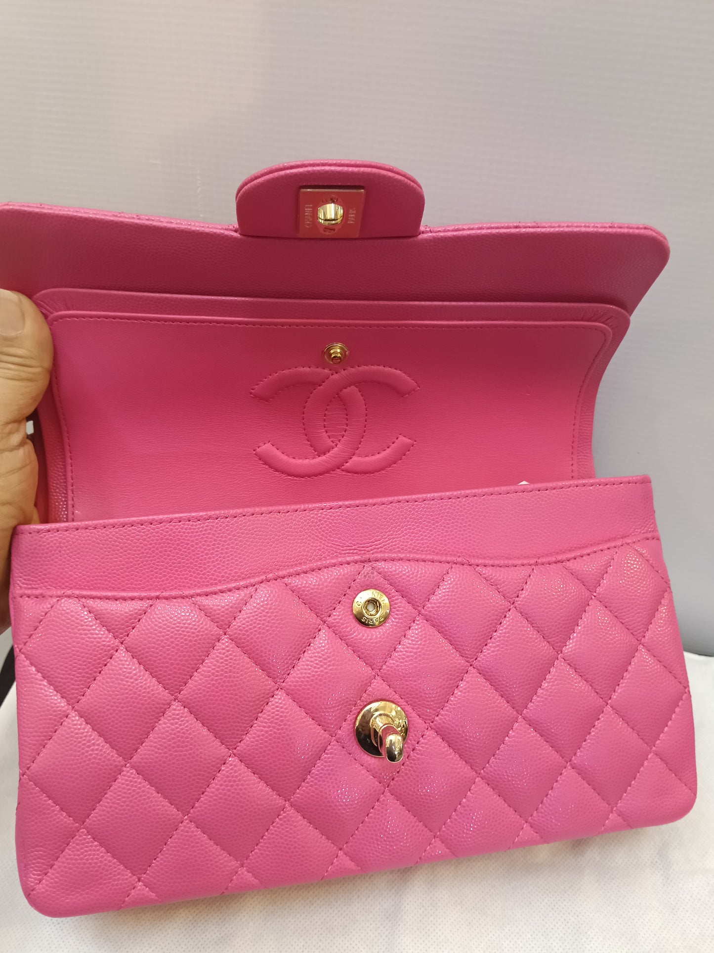 Chanel Small Caviar Pink LGHW (CHIP)