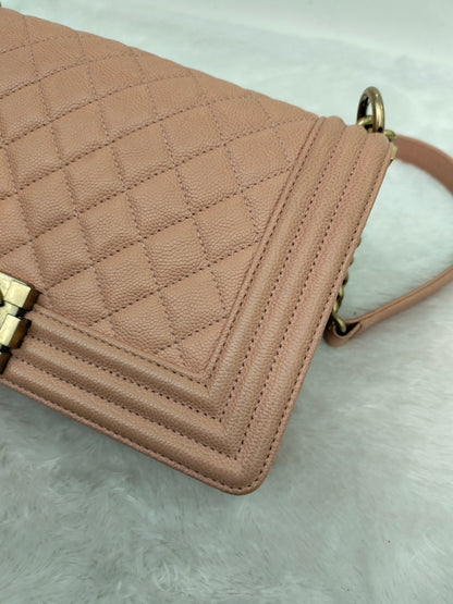 Chanel Boy 25 Caviar Salmon GHW #25