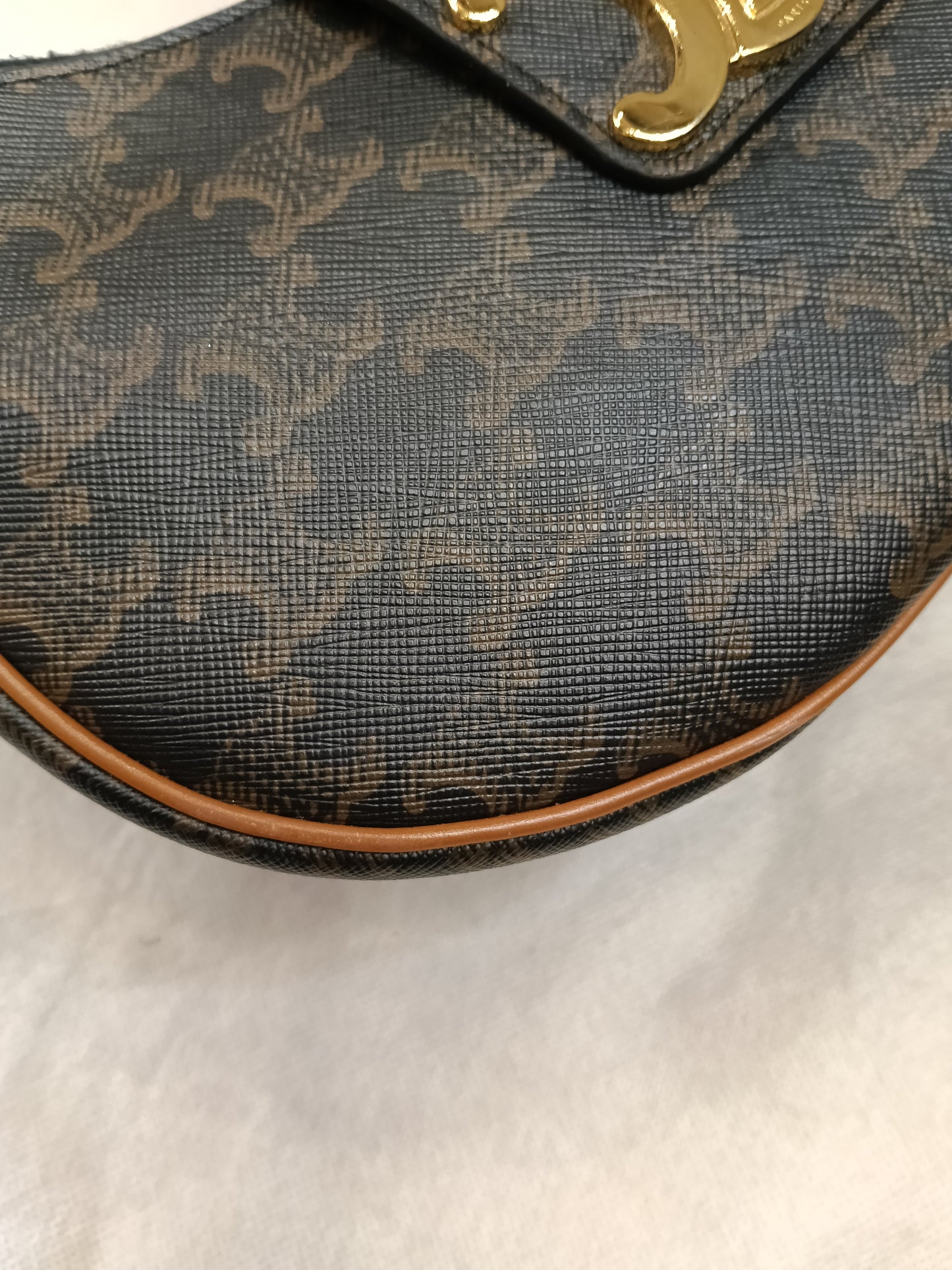 Celine Ava Triomphe Calfskin Tan GHW 2023