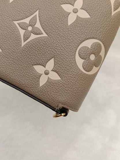 LV Felicie GM NV Monogram Empreinte Tourterelle Creme 2024 (CHIP)