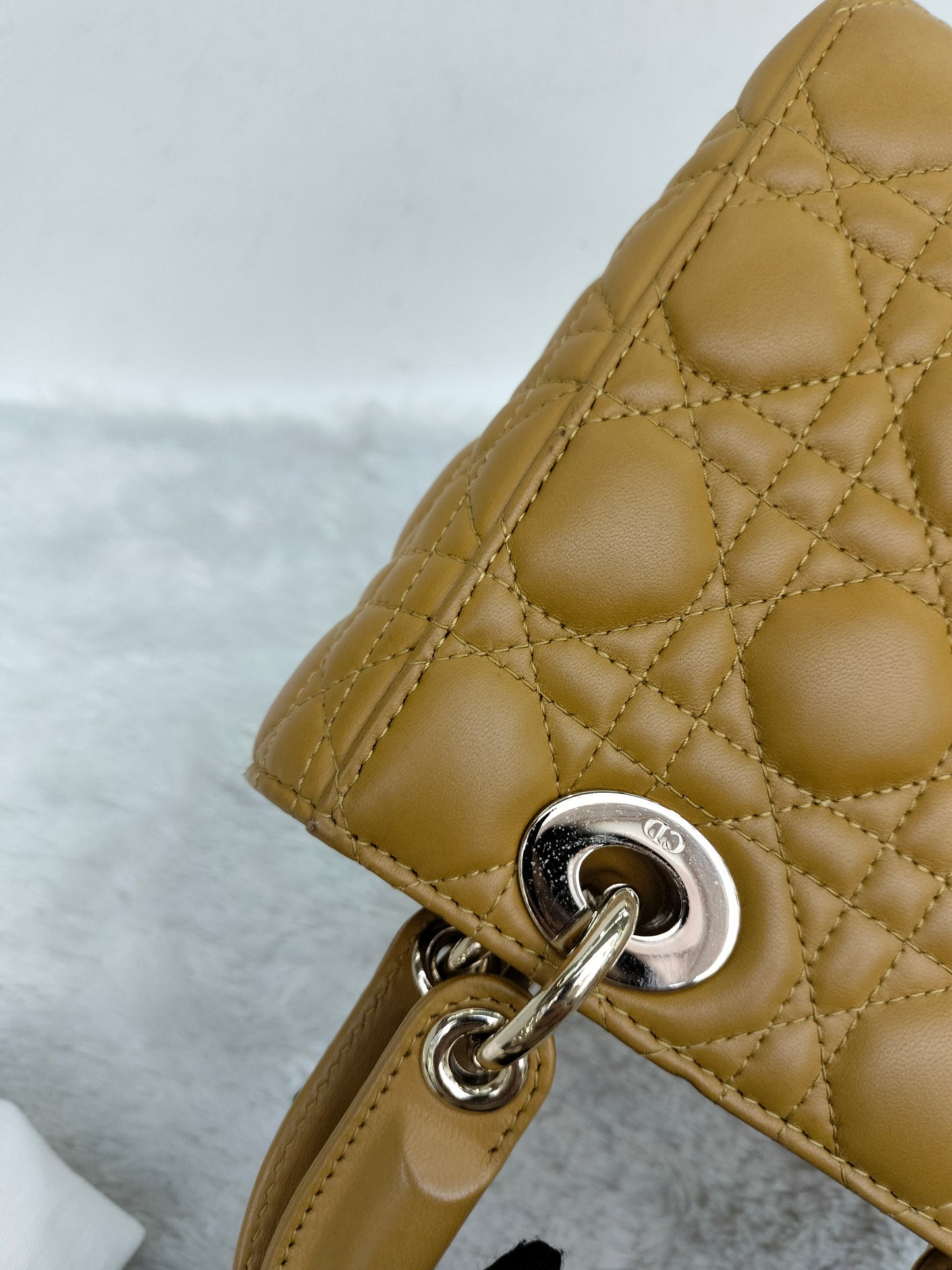 Lady Dior Small Amber Yellow GHW 2019