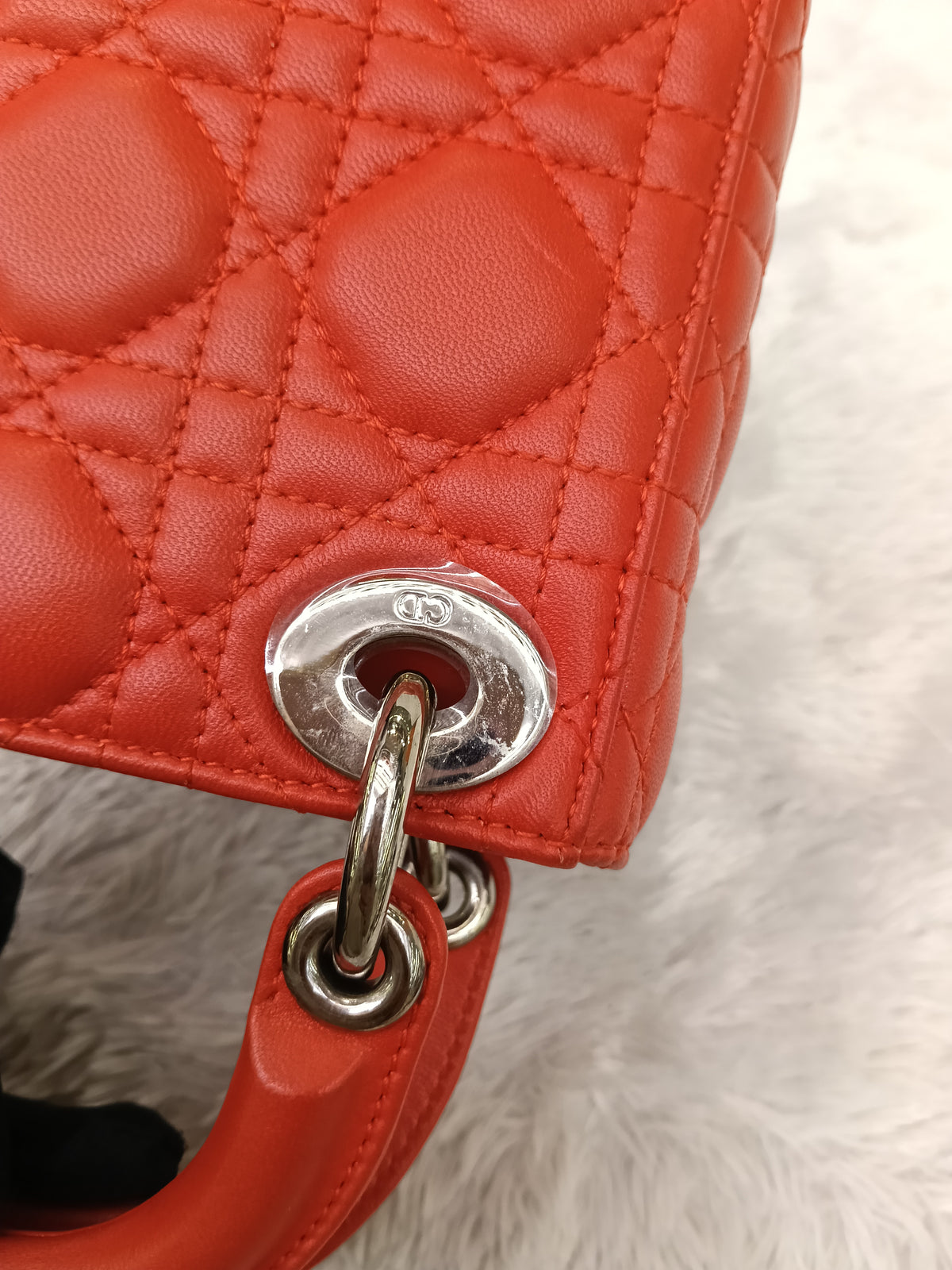 Lady Dior Micro Lamb Red SHW 2017