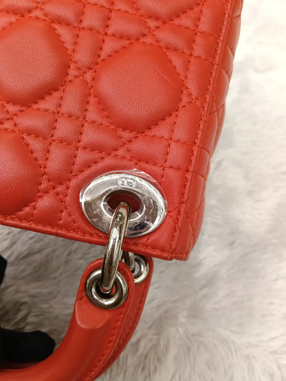 Lady Dior Micro Lamb Red SHW 2017