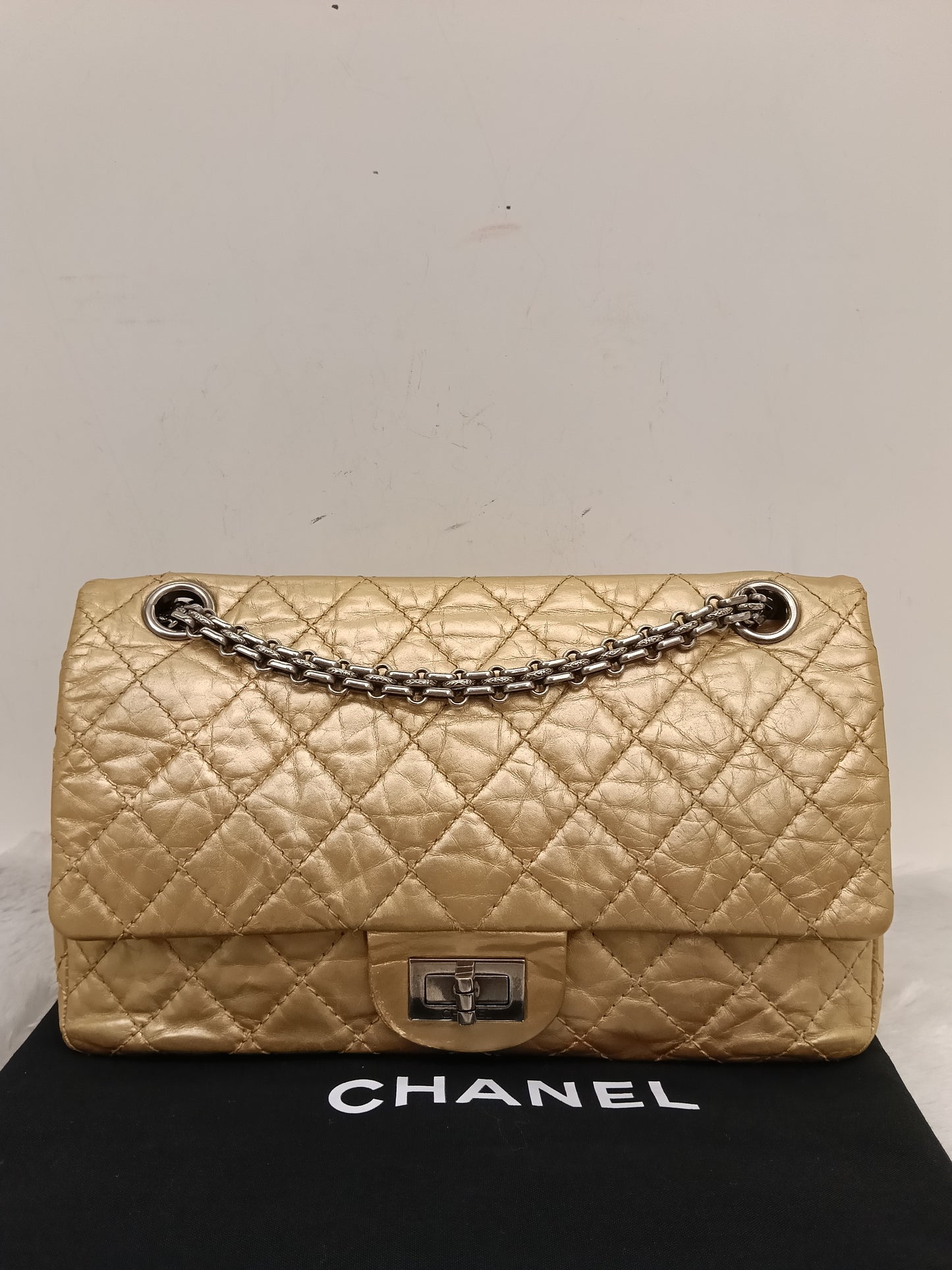 Chanel Reissue 225 Calfskin Gold RHW DF #12