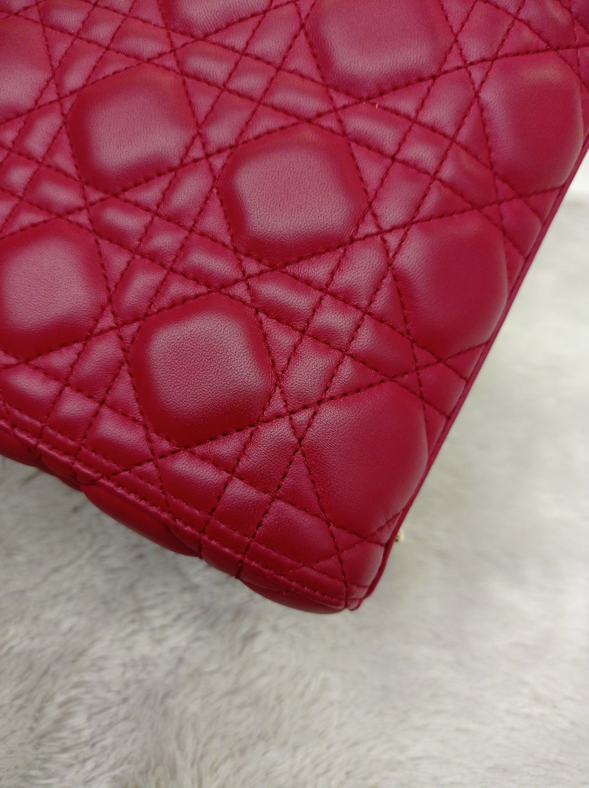 Lady Dior Medium Lamb Burgundy GHW 2020