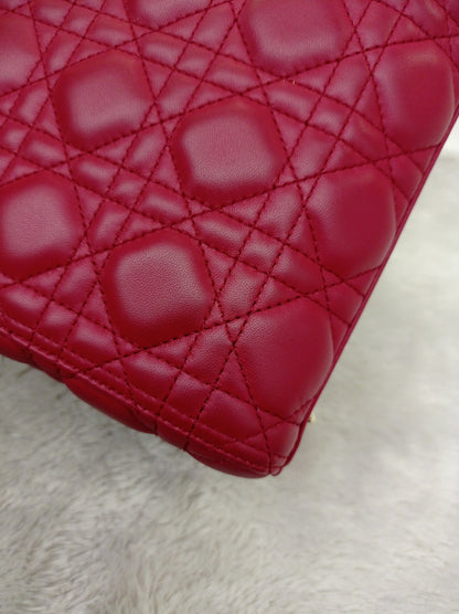 Lady Dior Medium Lamb Burgundy GHW 2020