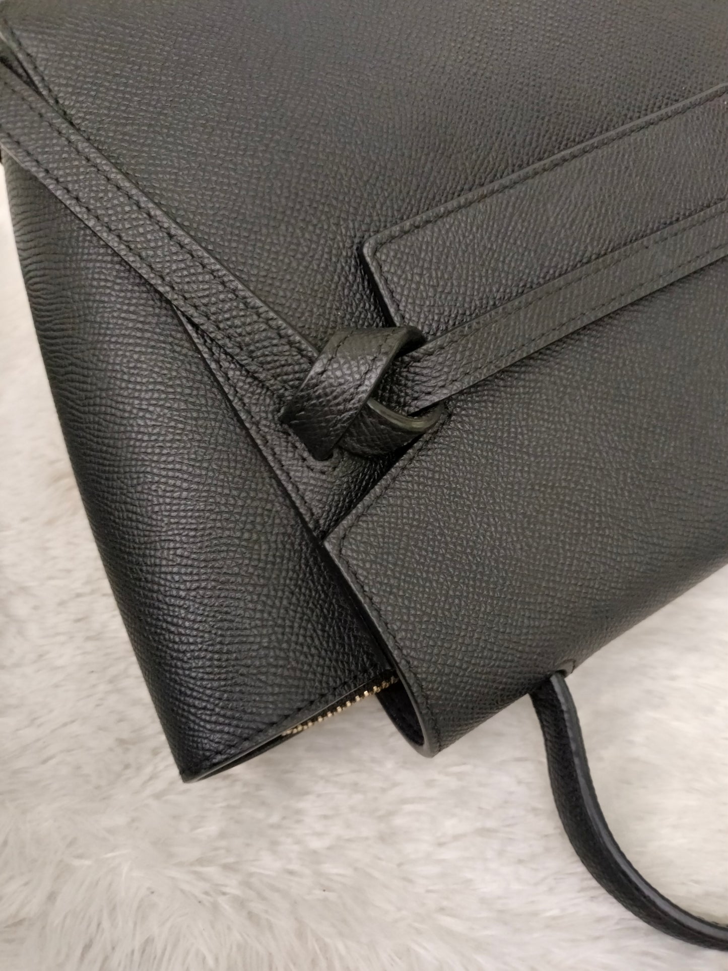 Celine Nano Belt Grained Black GHW 2018