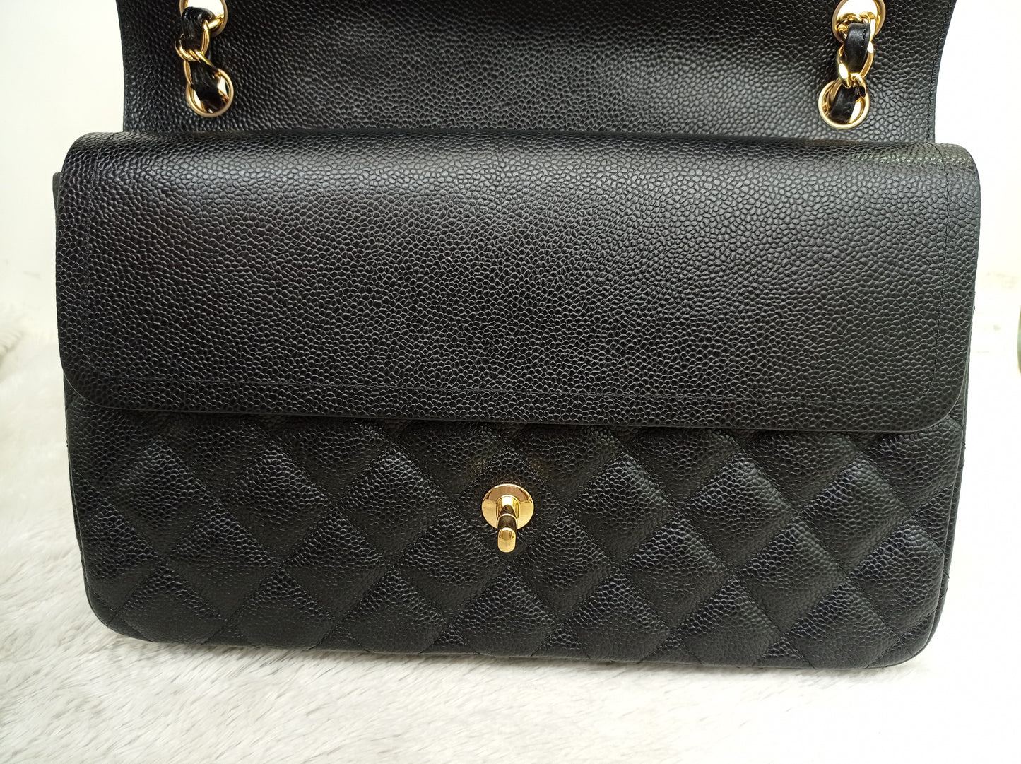 Chanel Jumbo Caviar Black GHW DF #24