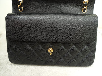 Chanel Jumbo Caviar Black GHW DF #24