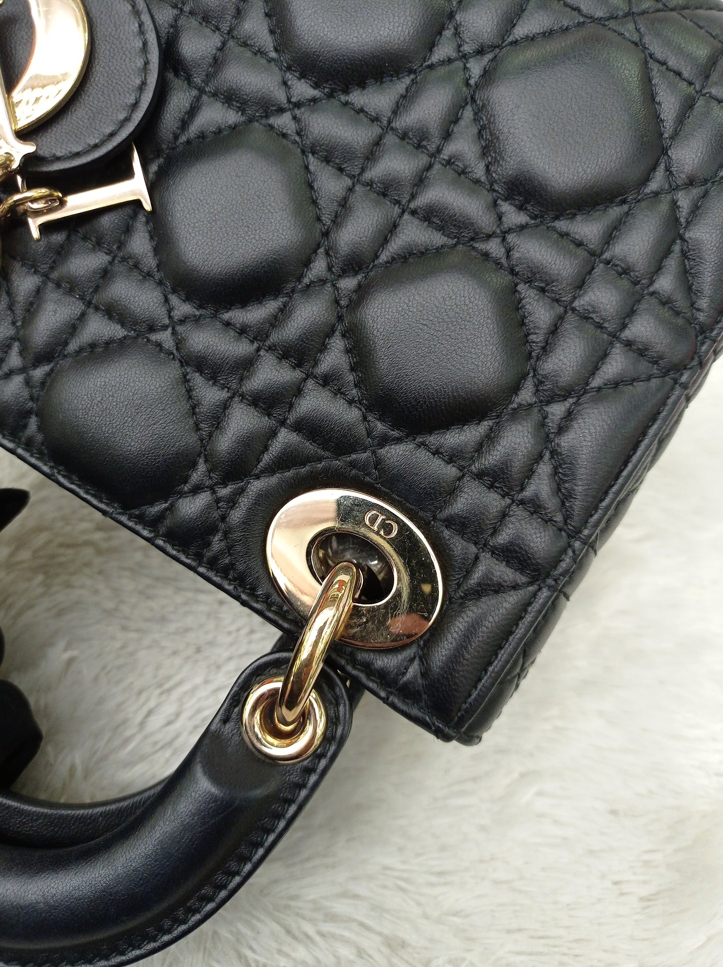 Lady Dior Mini Lamb Black GHW 2018
