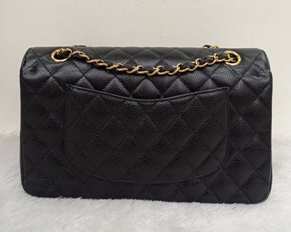 Chanel Medium Caviar Black GHW DF (CHIP)