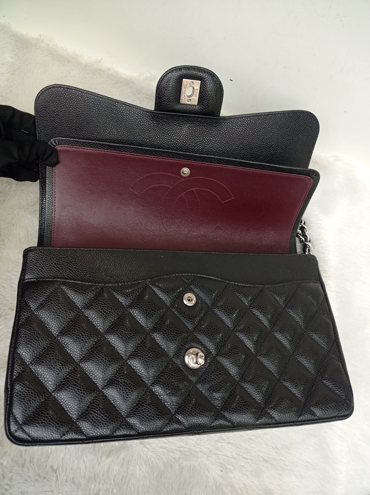 Chanel Jumbo Caviar Black SHW DF #26