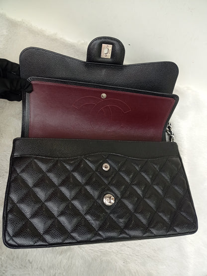 Chanel Jumbo Caviar Black SHW DF #26