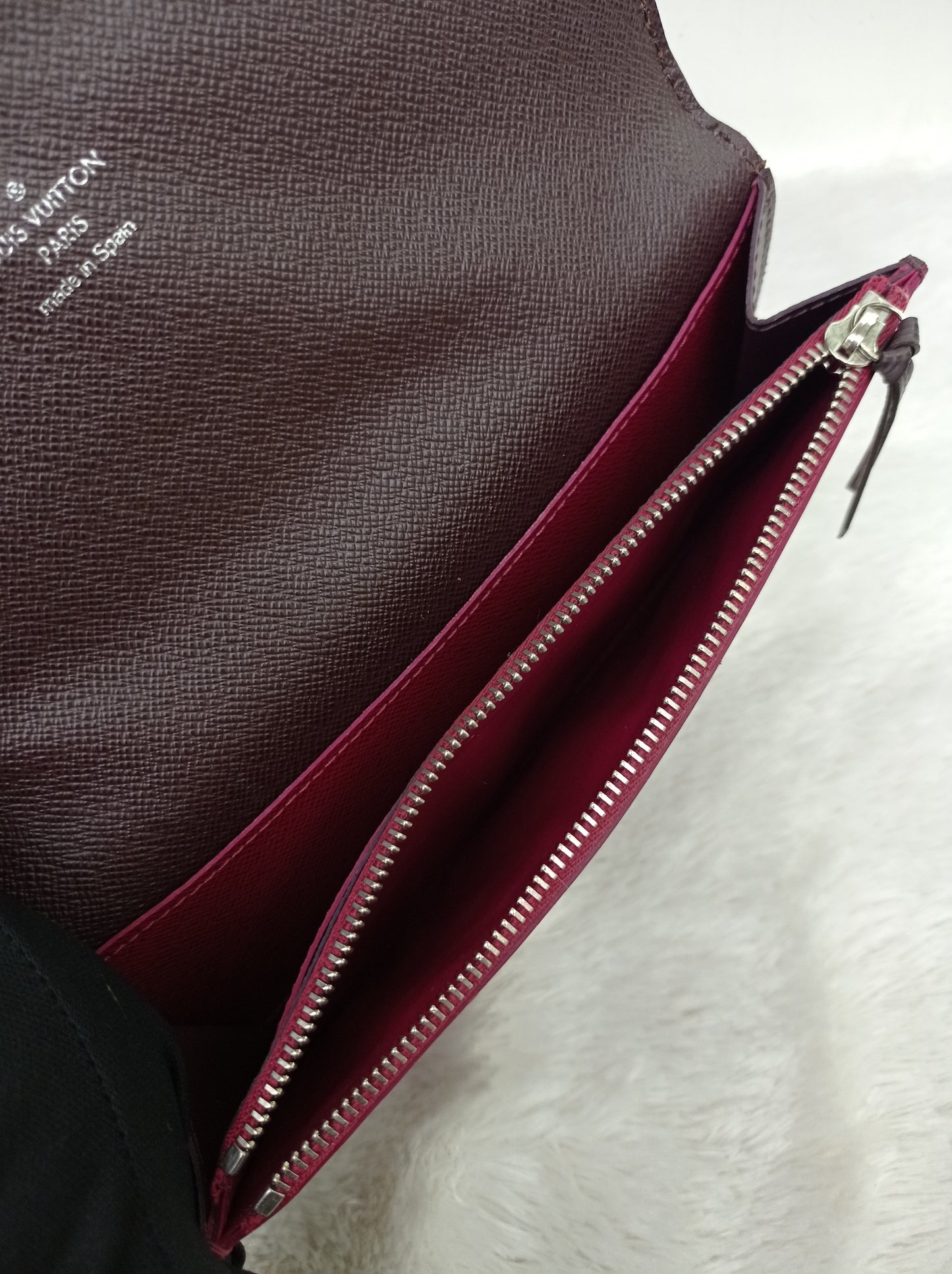 LV Emilie NM Wallet Epi Fuchsia Brown 2017
