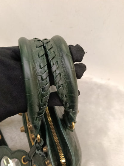 Balenciaga Neo Cagole Small Croco Green RGHW 2023
