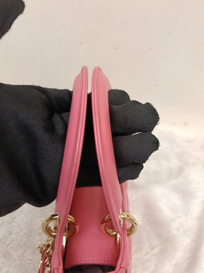 Lady Dior Mini Lamb Fuchsia GHW 2018