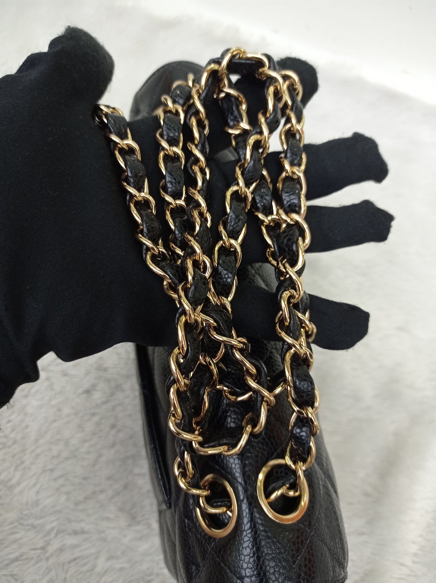 Chanel Small Caviar Black GHW DF #9
