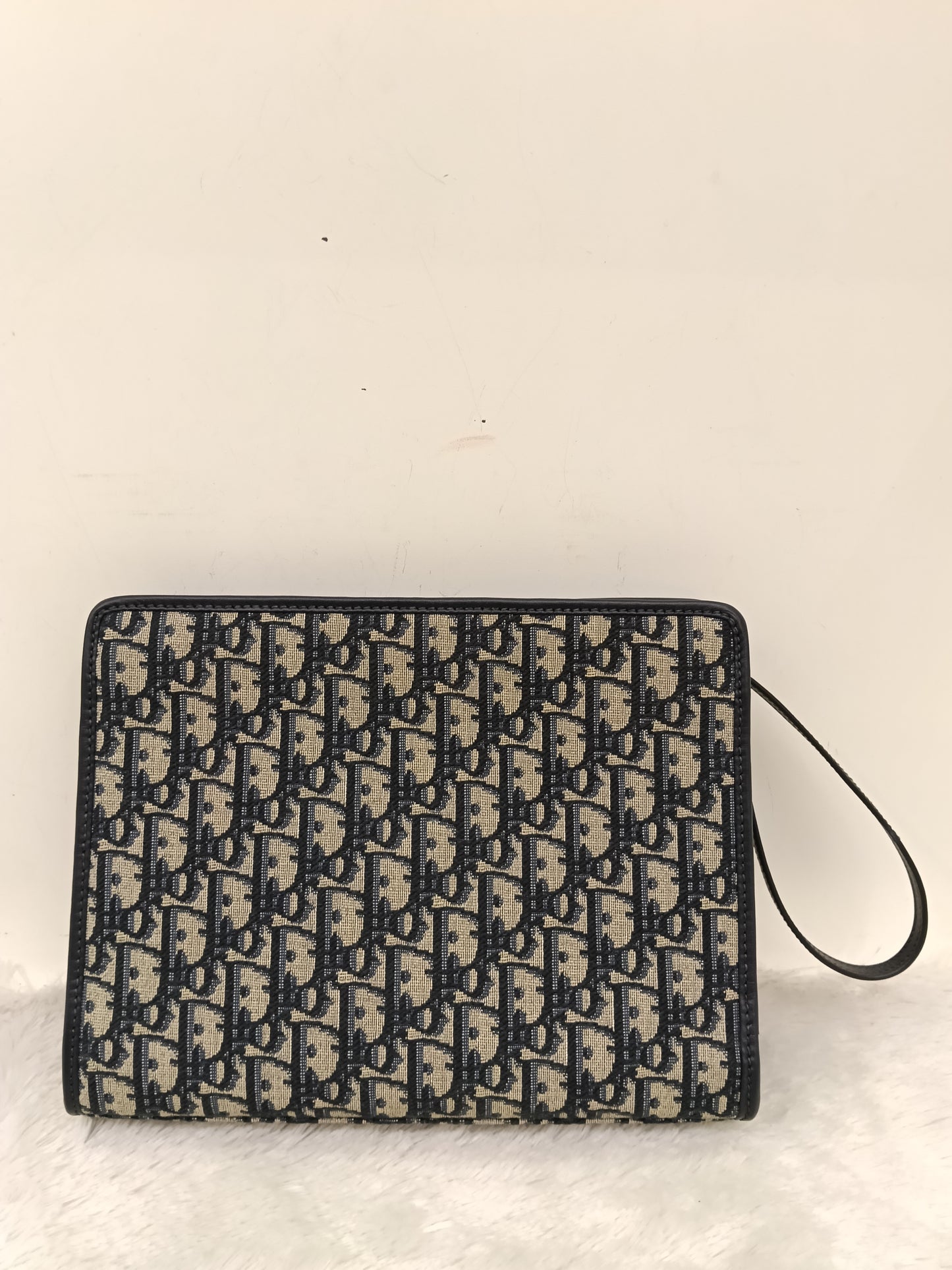 Dior Pouch Clutch Montaigne Oblique Navy GHW 2023