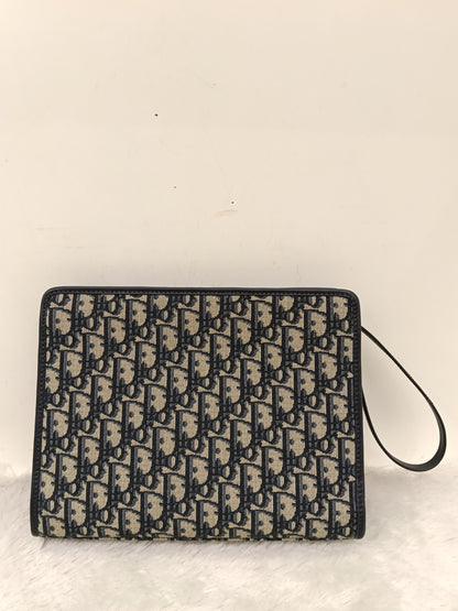 Dior Pouch Clutch Montaigne Oblique Navy GHW 2023