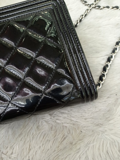 Chanel WOC Boy Patent Black SHW #20