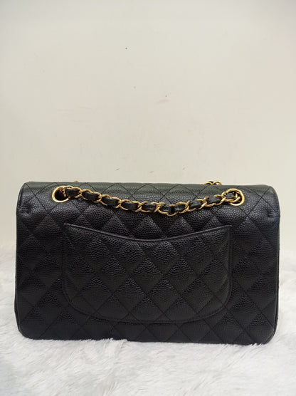 Chanel Medium Caviar Black GHW DF (CHIP)